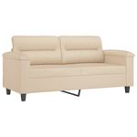 Casa si Gradina - Mobilier - Seturi de mobilier - Seturi living - Set de canapele cu perne, 2 piese, crem, microfibra - Infinity.ro