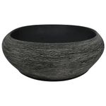 Casa si Gradina - Sanitare - Lavoar baie si accesorii - Lavoare si piedestale - Lavoar de blat, 59x40x14 cm, ceramica, oval, gri și negru - Infinity.ro