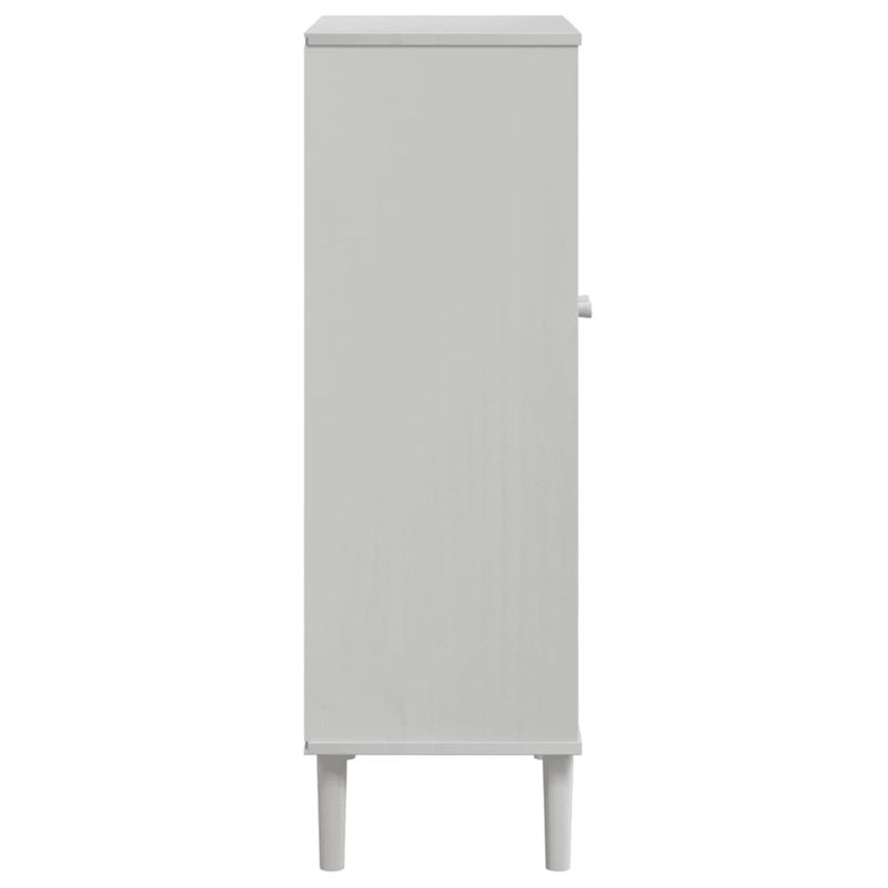 Casa si Gradina - Mobilier - Organizare si depozitare - Organizator incaltaminte - Pantofar SENJA, aspect ratan, alb, 59,5x35x107 cm, lemn masiv - Infinity.ro