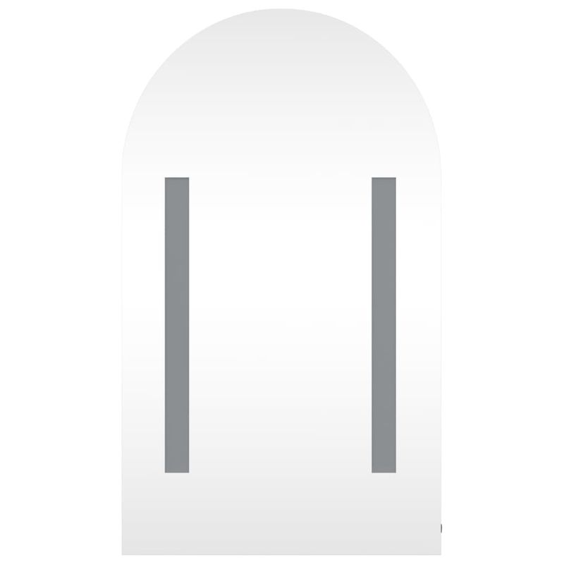 Casa si Gradina - Mobilier - Mobilier baie - Corpuri baie - Dulap cu oglinda de baie cu LED, negru, 42x13x70 cm, arcuit - Infinity.ro