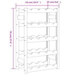 Casa si Gradina - Bucatarie si vesela - Accesorii bar - Carafe si decantoare - Suport sticle de vin, 20 sticle, maro, lemn masiv de pin - Infinity.ro