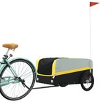 Sport si Outdoor - Ciclism - Accesorii pentru biciclete - Remorci biciclete - Remorca pentru biciclete, negru și galben, 45 kg, fier, mărime 137x69x59 cm - Infinity.ro