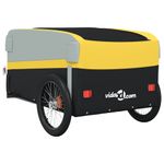Sport si Outdoor - Ciclism - Accesorii pentru biciclete - Remorci biciclete - Remorca pentru biciclete, negru și galben, 45 kg, fier, mărime 137x69x59 cm - Infinity.ro