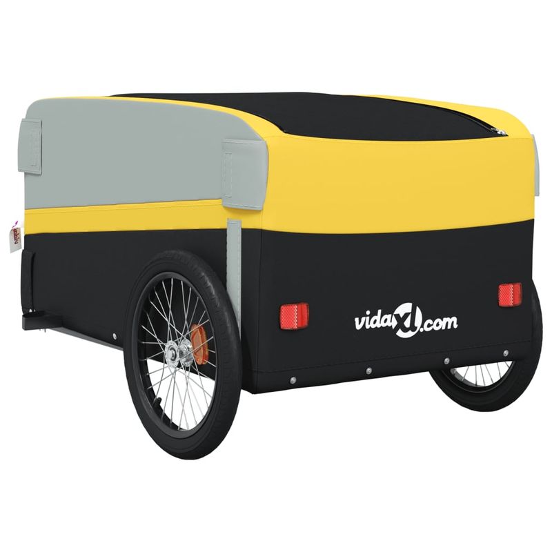 Sport si Outdoor - Ciclism - Accesorii pentru biciclete - Remorci biciclete - Remorca pentru biciclete, negru și galben, 45 kg, fier, mărime 137x69x59 cm - Infinity.ro