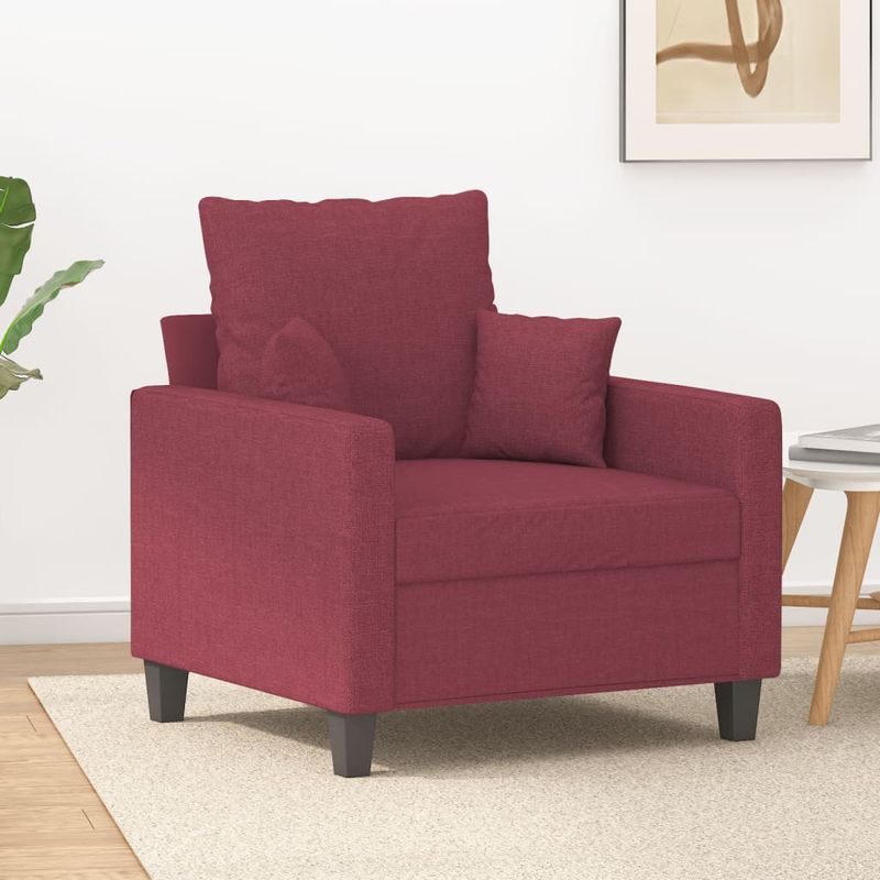 Casa si Gradina - Mobilier - Scaune si fotolii - Fotolii - Fotoliu canapea, rosu vin, 60 cm, material textil - Infinity.ro
