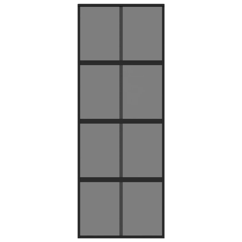 Casa si Gradina - Constructii - Usi interior, exterior si garaj - Usi garaj - Usa glisanta, negru, 76x205 cm, sticla securizata si aluminiu - Infinity.ro