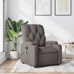 Ingrijire personala si Cosmetice - Sanatate si wellness - Articole wellness - Fotolii de masaj - Fotoliu de masaj rabatabil, gri taupe, material textil - Infinity.ro