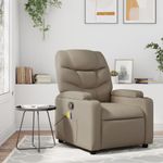 Ingrijire personala si Cosmetice - Sanatate si wellness - Articole wellness - Fotolii de masaj - Fotoliu de masaj rabatabil, cappuccino, piele ecologica - Infinity.ro