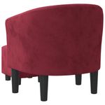 Casa si Gradina - Mobilier - Scaune si fotolii - Fotolii - Fotoliu tip cuva cu taburet, rosu vin, catifea - Infinity.ro