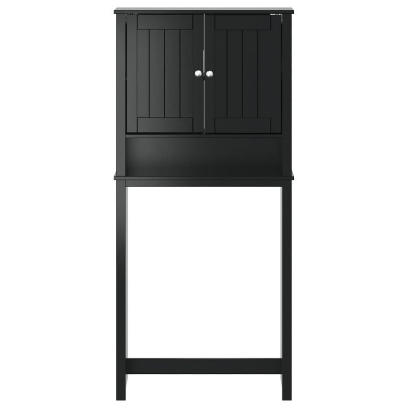 Casa si Gradina - Mobilier - Seturi de mobilier - Seturi baie - Dulap masina de spalat „BERG” negru 76x27x164,5 cm lemn masiv - Infinity.ro