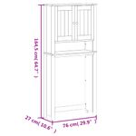 Casa si Gradina - Mobilier - Seturi de mobilier - Seturi baie - Dulap masina de spalat „BERG” negru 76x27x164,5 cm lemn masiv - Infinity.ro