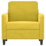 Casa si Gradina - Mobilier - Canapele si coltare - Canapele - Canapea de o persoana, galben, 60 cm, catifea - Infinity.ro