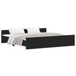 Casa si Gradina - Mobilier - Paturi si accesorii - Paturi - Cadru pat metalic cu tablii de cap/picioare, negru, 200x200 cm - Infinity.ro