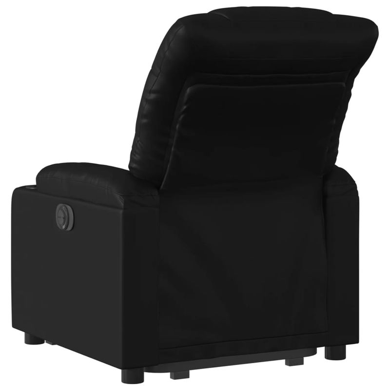 Casa si Gradina - Mobilier - Scaune si fotolii - Fotolii - Fotoliu rabatabil electric cu ridicare, negru, piele ecologica - Infinity.ro