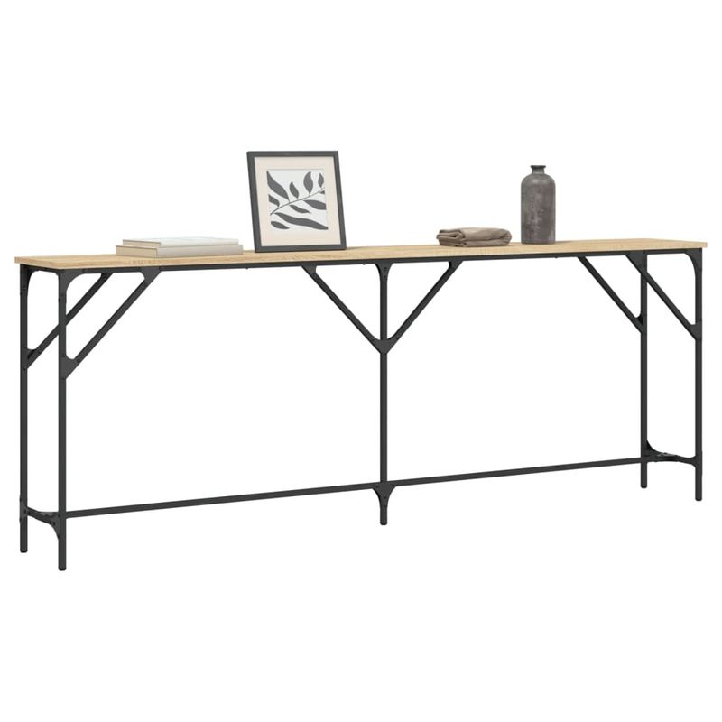 Casa si Gradina - Mobilier - Comode si corpuri - Console - Masuta consola, stejar sonoma, 200x29x75 cm, lemn prelucrat - Infinity.ro