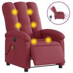 Ingrijire personala si Cosmetice - Sanatate si wellness - Articole wellness - Fotolii de masaj - Fotoliu electric de masaj rabatabil, rosu vin, textil - Infinity.ro