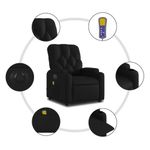 Ingrijire personala si Cosmetice - Sanatate si wellness - Articole wellness - Fotolii de masaj - Fotoliu electric masaj rabatabil cu ridicare, negru - Infinity.ro