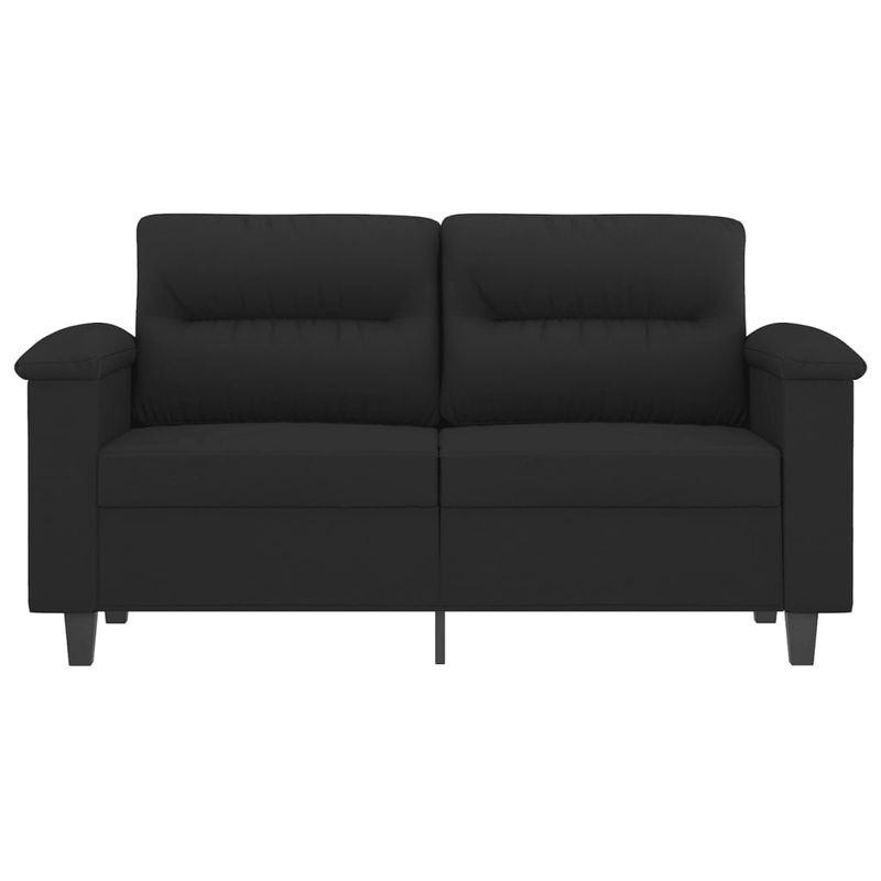Casa si Gradina - Mobilier - Canapele si coltare - Canapele - Canapea cu 2 locuri, negru, 120 cm, tesatura microfibra - Infinity.ro