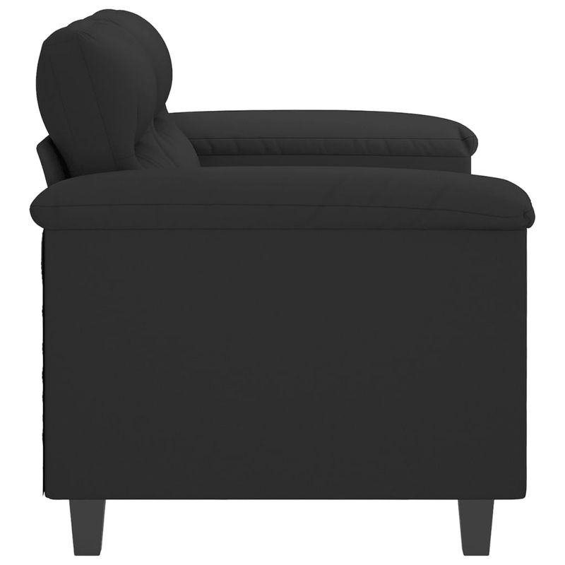 Casa si Gradina - Mobilier - Canapele si coltare - Canapele - Canapea cu 2 locuri, negru, 120 cm, tesatura microfibra - Infinity.ro