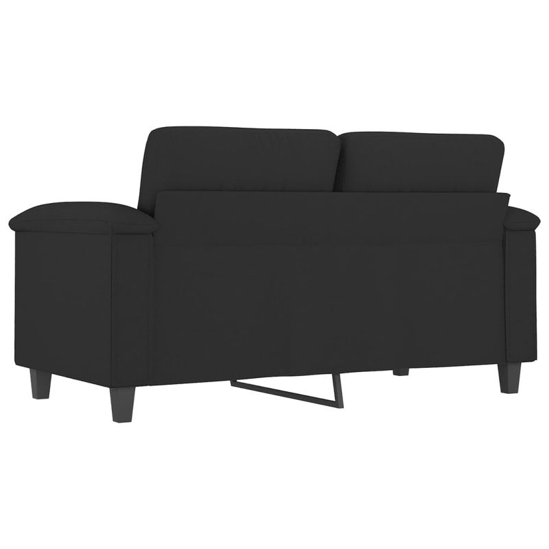 Casa si Gradina - Mobilier - Canapele si coltare - Canapele - Canapea cu 2 locuri, negru, 120 cm, tesatura microfibra - Infinity.ro