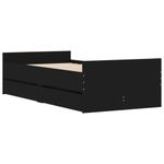 Casa si Gradina - Mobilier - Paturi si accesorii - Paturi - Cadru de pat cu sertare, negru, 100x200 cm - Infinity.ro