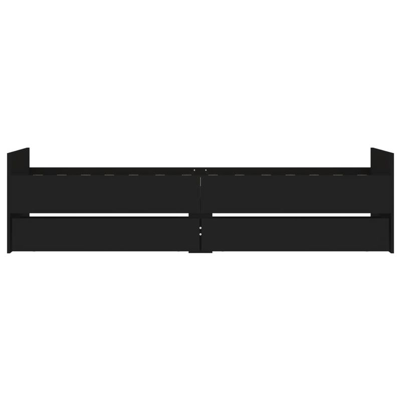 Casa si Gradina - Mobilier - Paturi si accesorii - Paturi - Cadru de pat cu sertare, negru, 100x200 cm - Infinity.ro