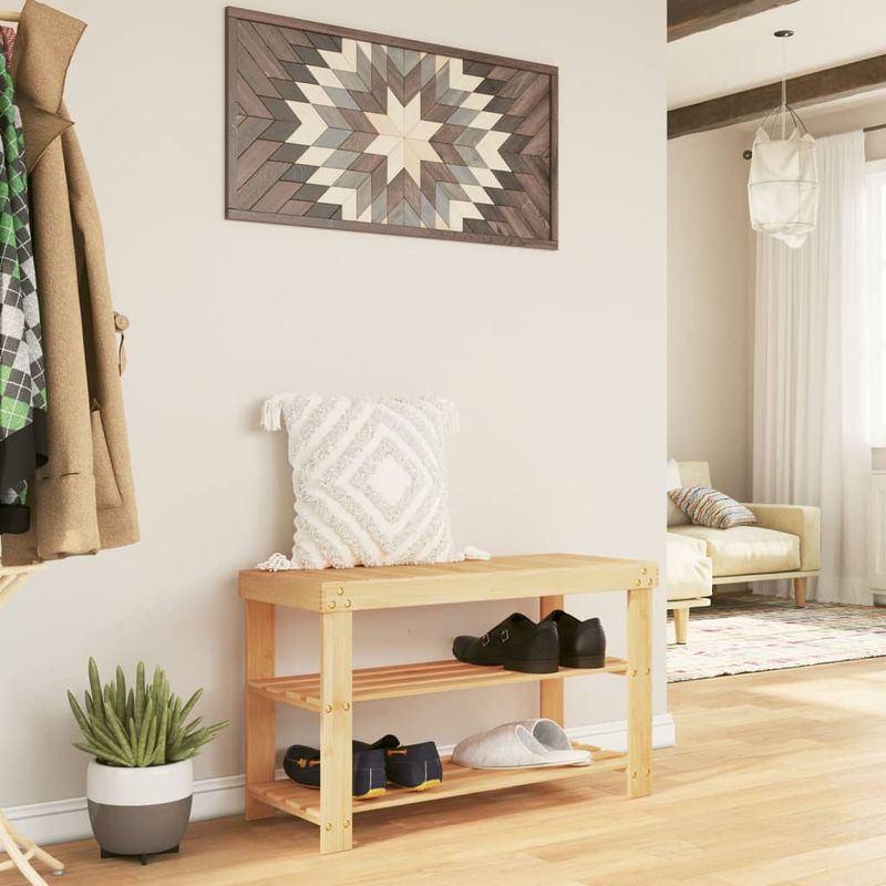 Casa si Gradina - Mobilier - Organizare si depozitare - Organizator incaltaminte - Suport de pantofi cu 3 niveluri, 70x27,5x45 cm, bambus - Infinity.ro