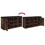 Casa si Gradina - Mobilier - Organizare si depozitare - Bancute - Banca de pantofi, stejar fumuriu, 102x32x50 cm, lemn prelucrat, - Infinity.ro