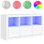 Casa si Gradina - Mobilier - Comode si corpuri - Comode - Servanta cu lumini LED, alb, 123x37x67 cm - Infinity.ro