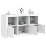 Casa si Gradina - Mobilier - Comode si corpuri - Comode - Servanta cu lumini LED, alb, 123x37x67 cm - Infinity.ro