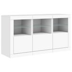 Casa si Gradina - Mobilier - Comode si corpuri - Comode - Servanta cu lumini LED, alb, 123x37x67 cm - Infinity.ro