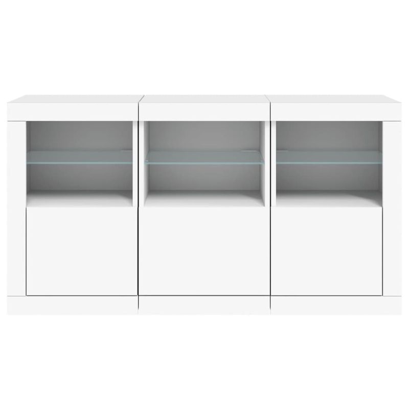 Casa si Gradina - Mobilier - Comode si corpuri - Comode - Servanta cu lumini LED, alb, 123x37x67 cm - Infinity.ro