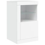Casa si Gradina - Mobilier - Comode si corpuri - Comode - Servanta cu lumini LED, alb, 123x37x67 cm - Infinity.ro