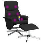 Casa si Gradina - Mobilier - Scaune si fotolii - Fotolii - Fotoliu rabatabil cu taburet, negru, material textil - Infinity.ro