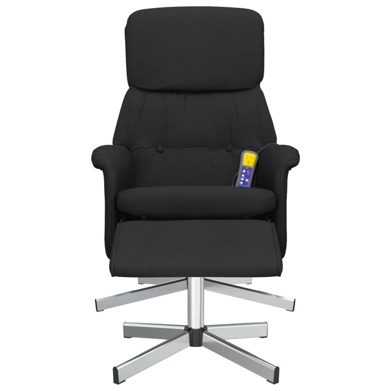 Casa si Gradina - Mobilier - Scaune si fotolii - Fotolii - Fotoliu rabatabil cu taburet, negru, material textil - Infinity.ro
