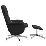 Casa si Gradina - Mobilier - Scaune si fotolii - Fotolii - Fotoliu rabatabil cu taburet, negru, material textil - Infinity.ro
