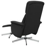 Casa si Gradina - Mobilier - Scaune si fotolii - Fotolii - Fotoliu rabatabil cu taburet, negru, material textil - Infinity.ro