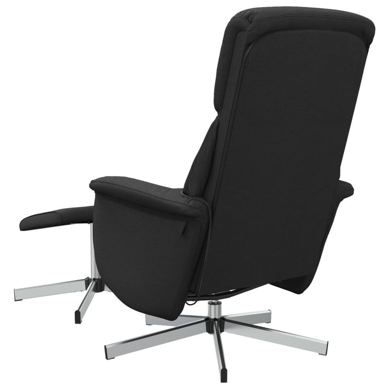 Casa si Gradina - Mobilier - Scaune si fotolii - Fotolii - Fotoliu rabatabil cu taburet, negru, material textil - Infinity.ro