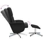 Casa si Gradina - Mobilier - Scaune si fotolii - Fotolii - Fotoliu rabatabil cu taburet, negru, material textil - Infinity.ro