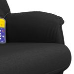 Casa si Gradina - Mobilier - Scaune si fotolii - Fotolii - Fotoliu rabatabil cu taburet, negru, material textil - Infinity.ro