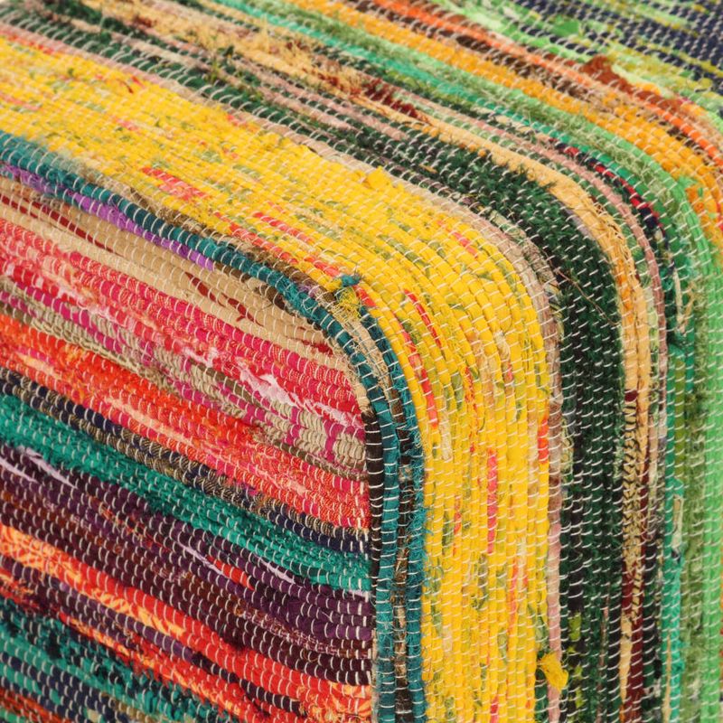 Casa si Gradina - Mobilier - Canapele si coltare - Banchete - Banca, multicolor, 160 cm, tesatura chindi si lemn masiv mango - Infinity.ro
