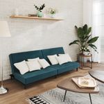 Casa si Gradina - Mobilier - Canapele si coltare - Canapele - Canapea extensibila cu 2 locuri, albastru, catifea - Infinity.ro