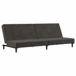 Casa si Gradina - Mobilier - Canapele si coltare - Canapele - Canapea extensibila cu 2 locuri, gri inchis, catifea - Infinity.ro