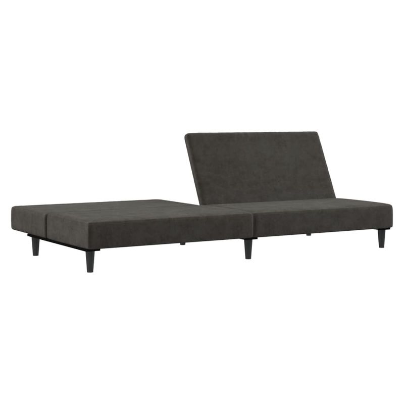 Casa si Gradina - Mobilier - Canapele si coltare - Canapele - Canapea extensibila cu 2 locuri, gri inchis, catifea - Infinity.ro