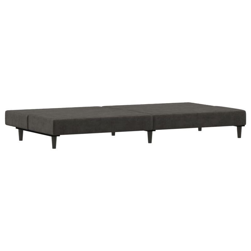 Casa si Gradina - Mobilier - Canapele si coltare - Canapele - Canapea extensibila cu 2 locuri, gri inchis, catifea - Infinity.ro