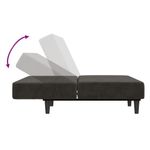 Casa si Gradina - Mobilier - Canapele si coltare - Canapele - Canapea extensibila cu 2 locuri, gri inchis, catifea - Infinity.ro