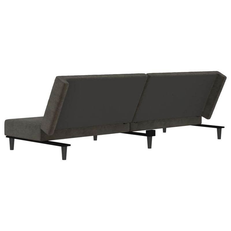 Casa si Gradina - Mobilier - Canapele si coltare - Canapele - Canapea extensibila cu 2 locuri, gri inchis, catifea - Infinity.ro