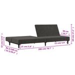 Casa si Gradina - Mobilier - Canapele si coltare - Canapele - Canapea extensibila cu 2 locuri, gri inchis, catifea - Infinity.ro
