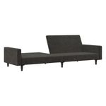 Casa si Gradina - Mobilier - Canapele si coltare - Canapele - Canapea extensibila cu 2 locuri, gri inchis, catifea - Infinity.ro