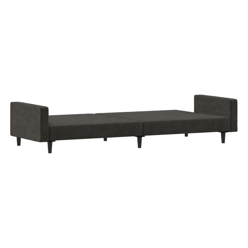 Casa si Gradina - Mobilier - Canapele si coltare - Canapele - Canapea extensibila cu 2 locuri, gri inchis, catifea - Infinity.ro
